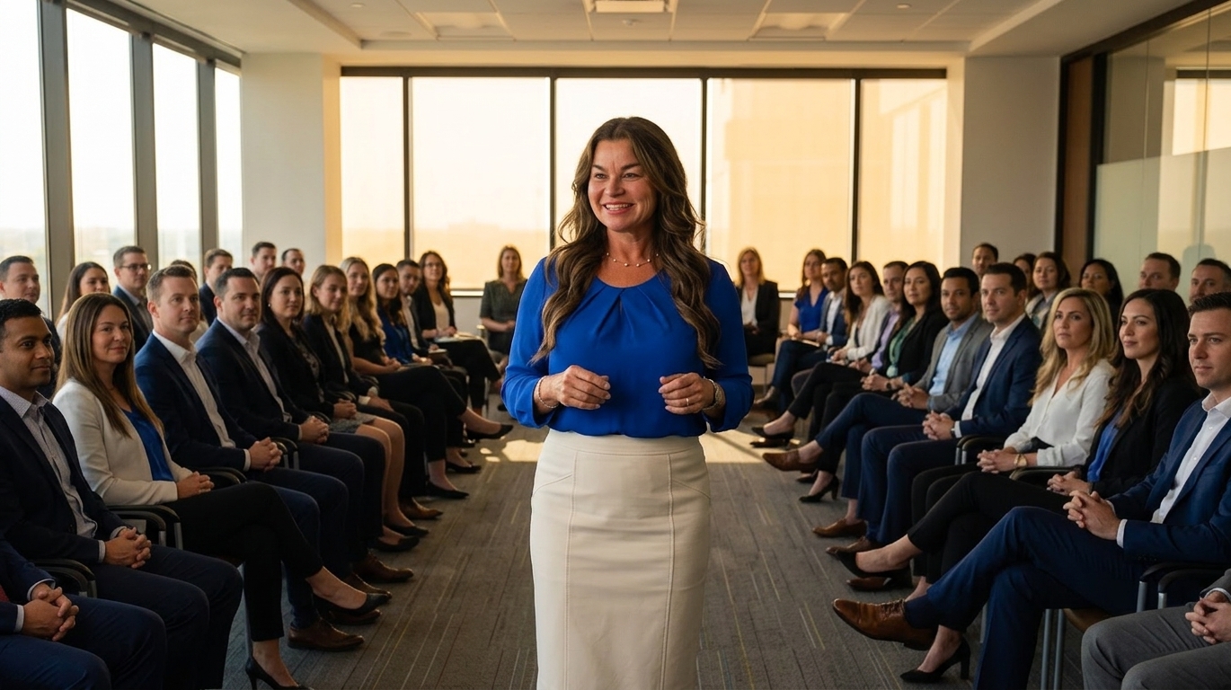 Dr. Crystal in an executive workshop